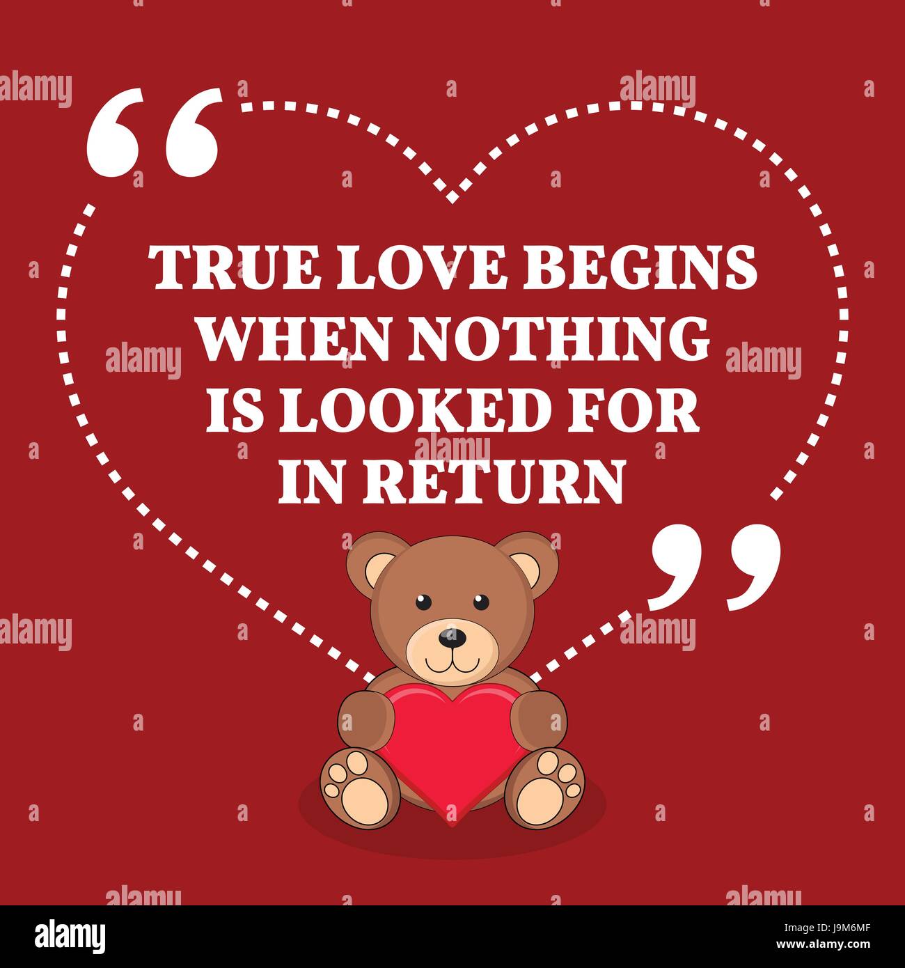 Inspiration Amour Mariage Citation Le Veritable Amour Commence Quand Rien N Est Recherche En Retour Simple Design Tendance Image Vectorielle Stock Alamy