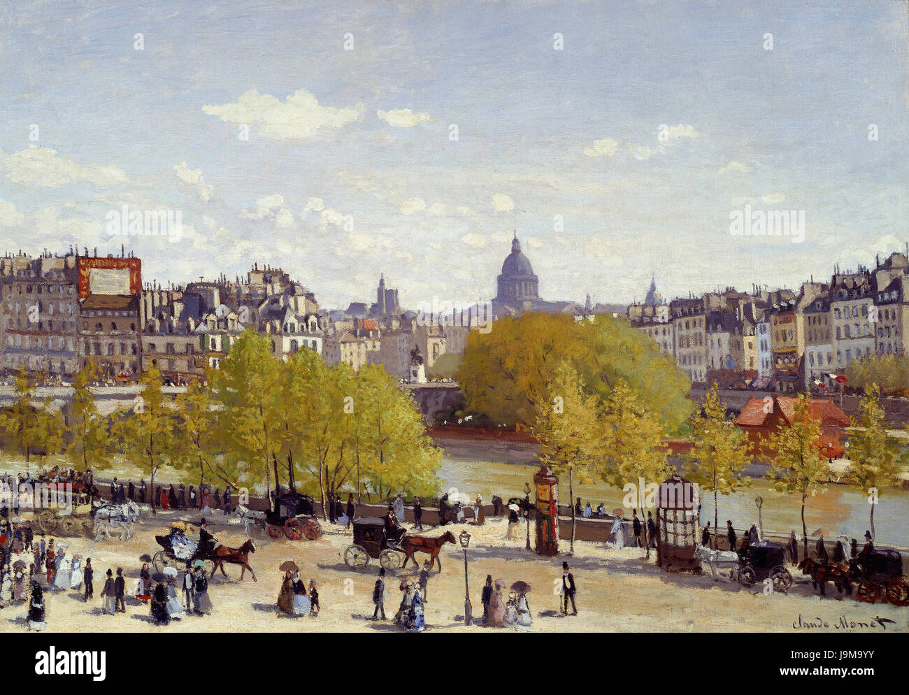 Claude Monet - Le quai du Louvre a Paris en 1867 Banque D'Images