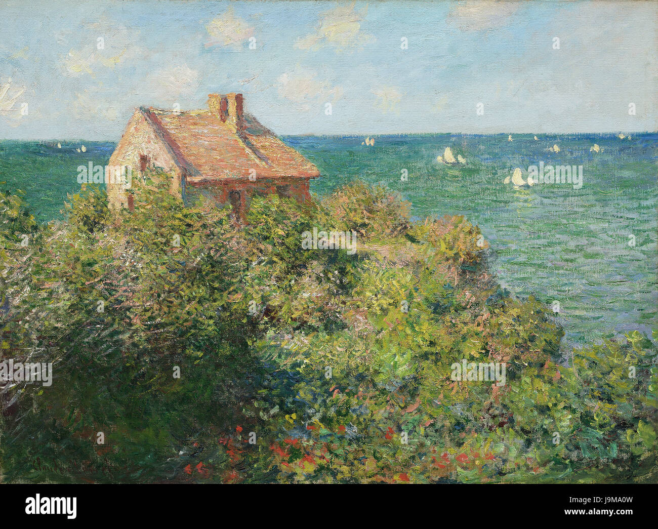 Claude Monet 1882 La Maison de pecheur Varengeville un Banque D'Images