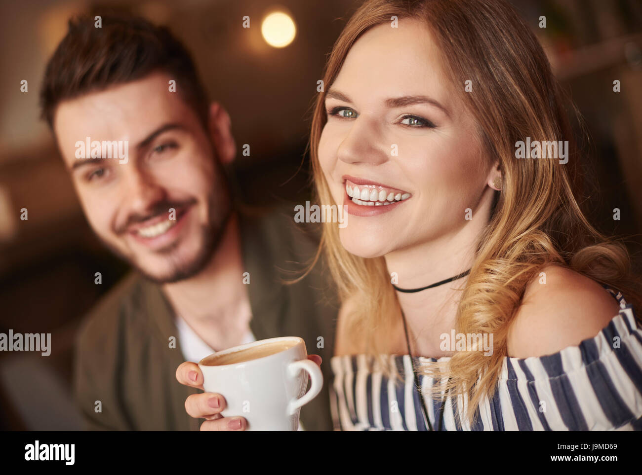 Portrait de couple smiley Banque D'Images