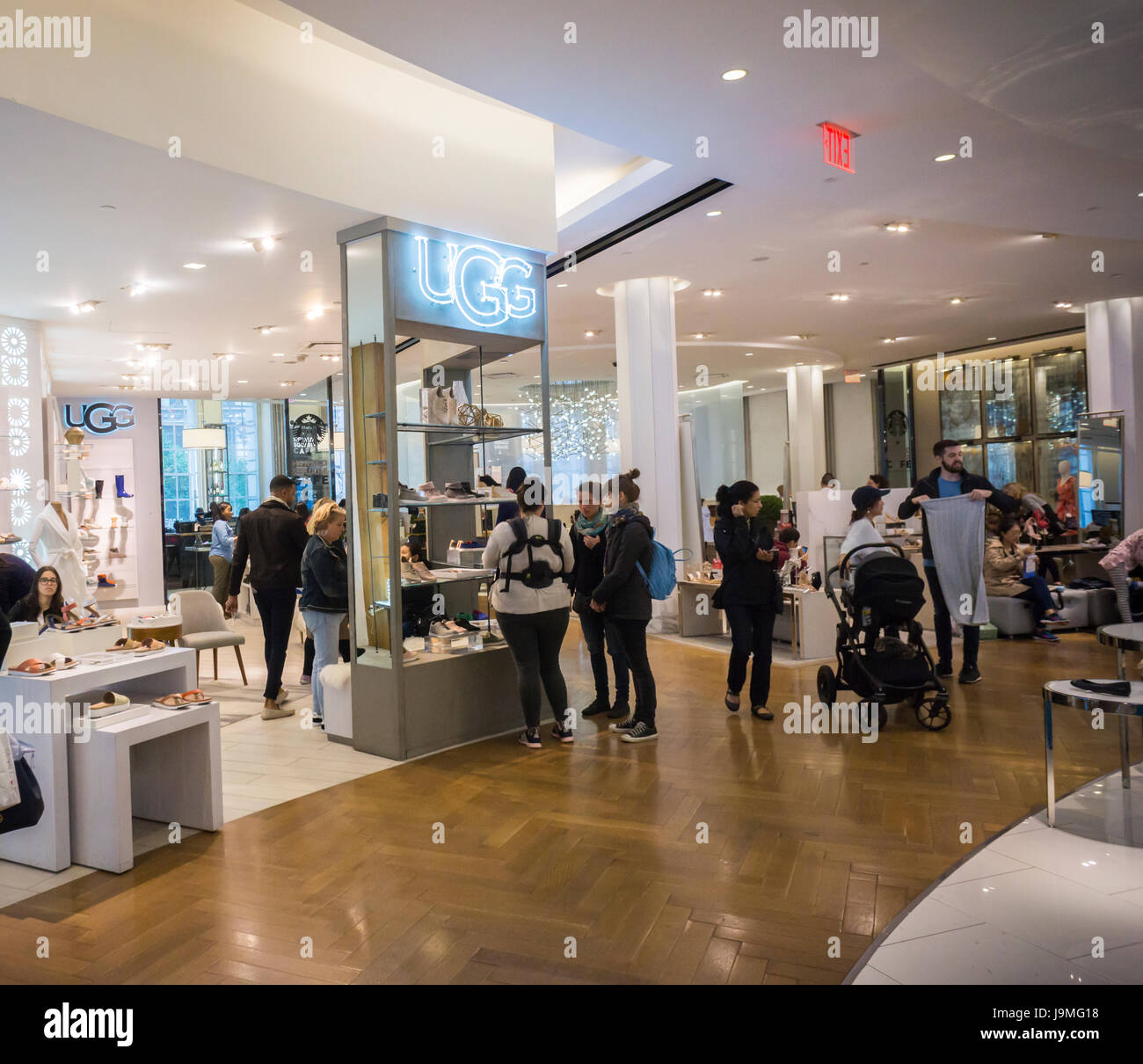 La Ugg boutique dans le rayon chaussures dans le Macy's Herald Square  flagship store à New York le lundi 29 mai, 2017. Deckers Outdoor  Corporation, la société mère de la marque Ugg,