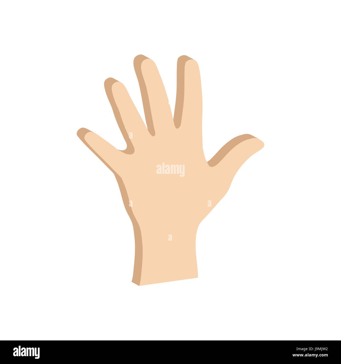 Palm main symbole. L'icône ou le logo de l'isométrique à plat. Style 3D les pictogrammes pour la conception Web, interface utilisateur, application pour mobile, l'Infographie. Vector Illustration sur fond blanc Illustration de Vecteur