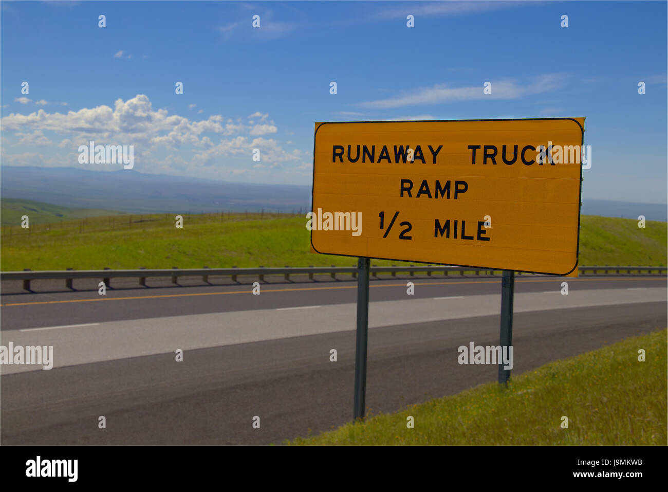 'Runaway pour camions 1/2 mile' Banque D'Images