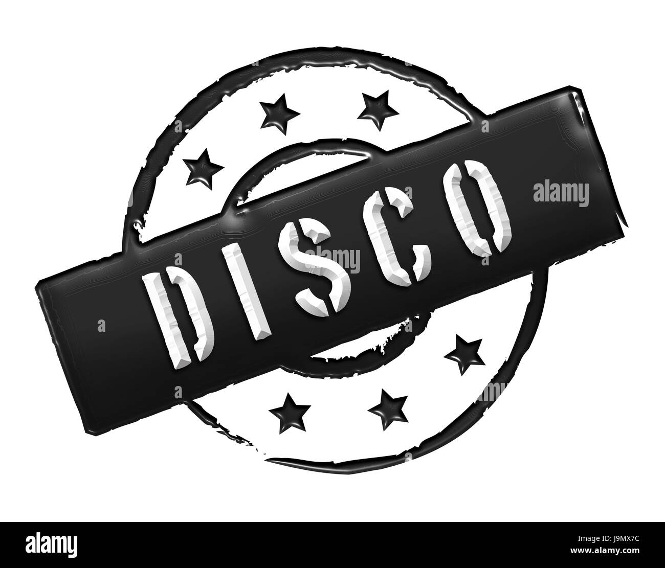 Soirée disco, discothèque, fête, isolé, attention, important, bannière, abstract, rétro, Banque D'Images