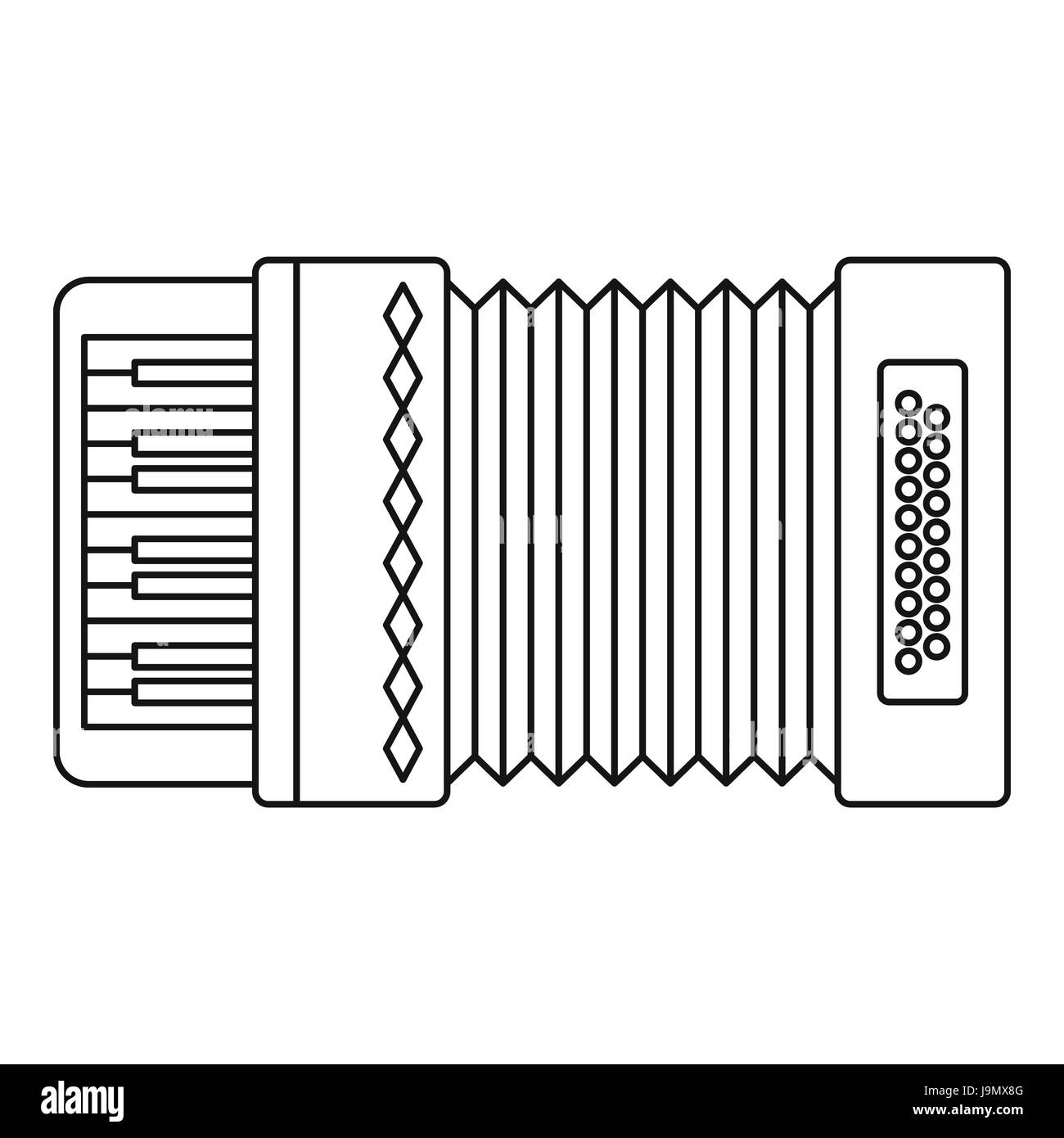 Bayan classique style du contour, icône Illustration de Vecteur