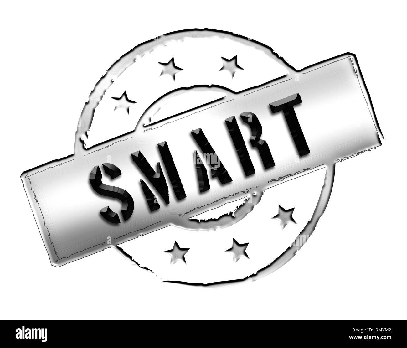 Smart, intelligent, astucieux, isolé, attention, important, bannière, résumé, Banque D'Images