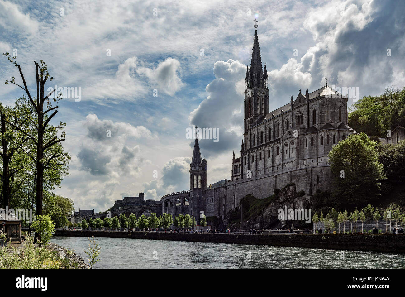 France, Hautes Pyrenees, Lourdes, Sanctuaire Basilique de Notre Dame de Lourdes Banque D'Images