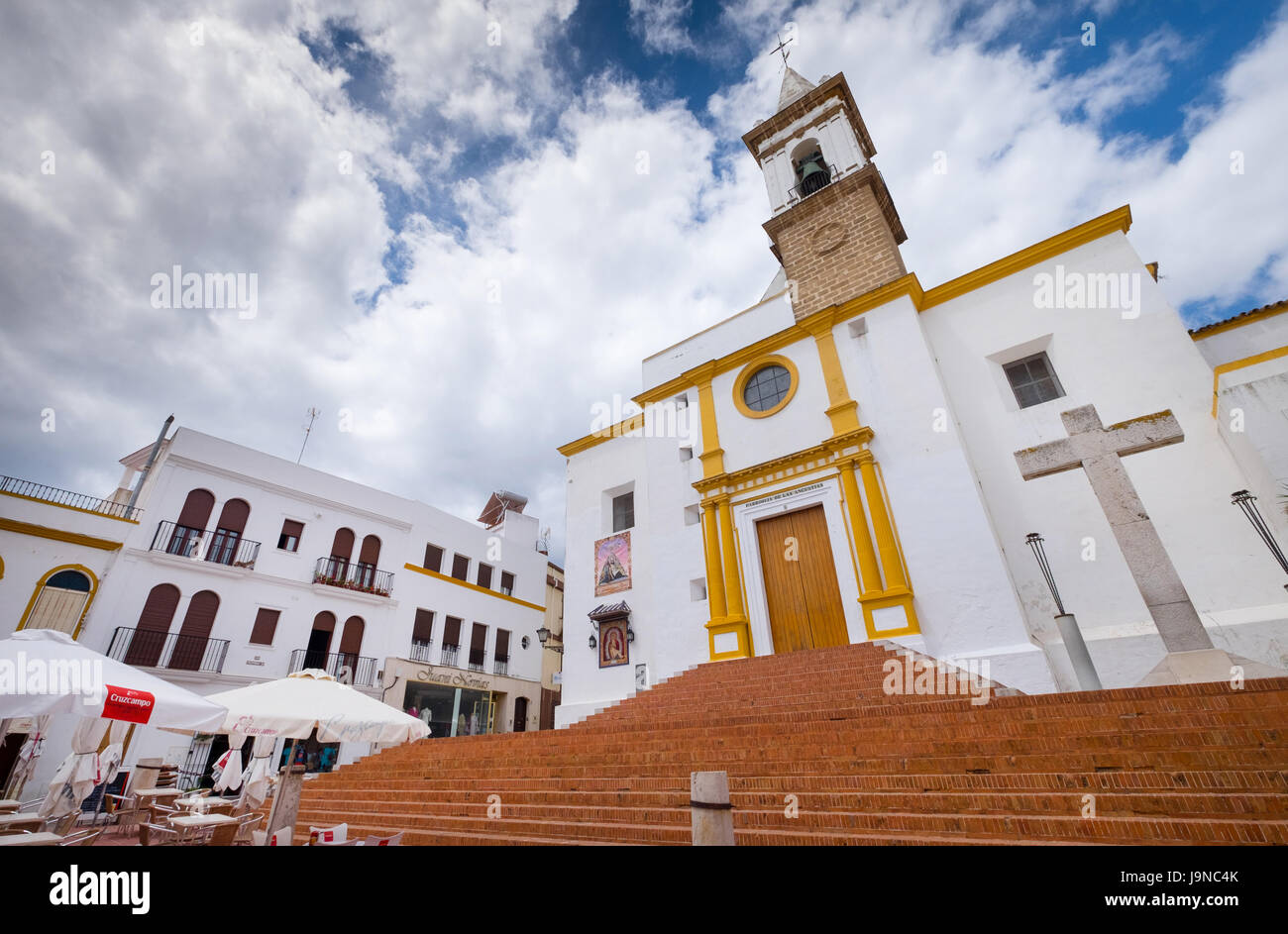 L'Iglesia Parroquial de Las Angustias Église dans la ville d'Ayamonte, Costa de la Luz, Espagne Banque D'Images