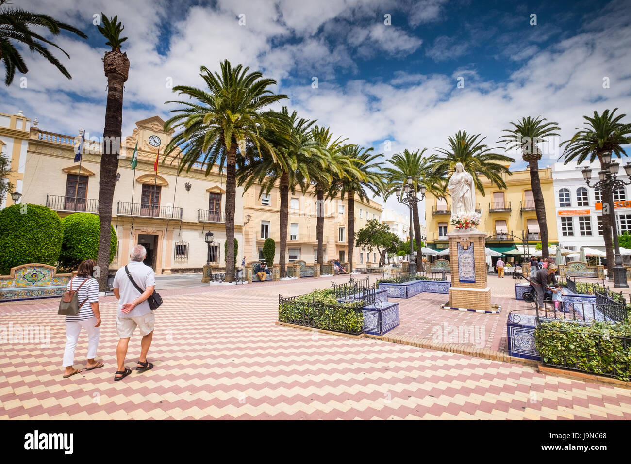 Plaza de la Laguna, Laguna (Square) Ayamonte, Costa de la Luz, Espagne Banque D'Images