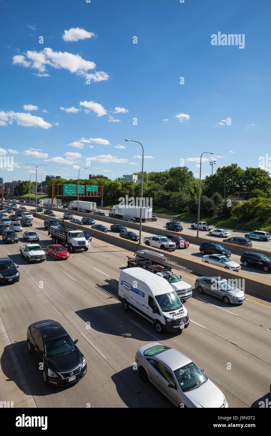 Trafic de Chicago Banque D'Images