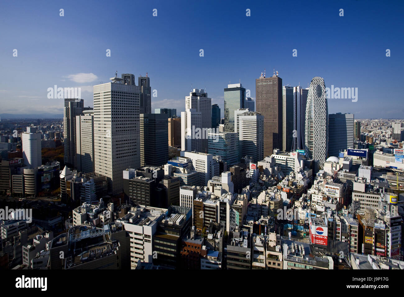 Le Japon,Tokyo, Shinjuku District,Côté ouest,vue sur la ville, Banque D'Images