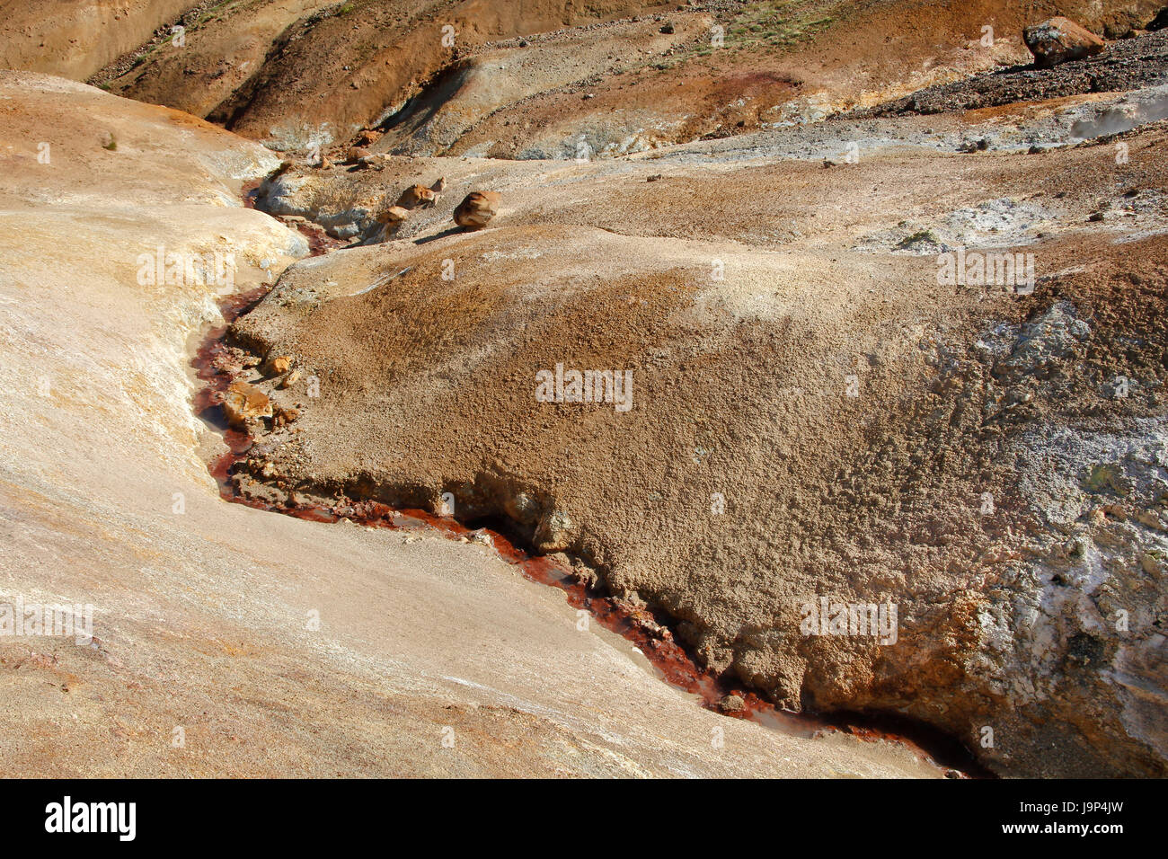 La vapeur, Valley, l'Islande, de la géologie, volcanique, la nature, l'énergie géothermique, la couleur, la masse, Banque D'Images