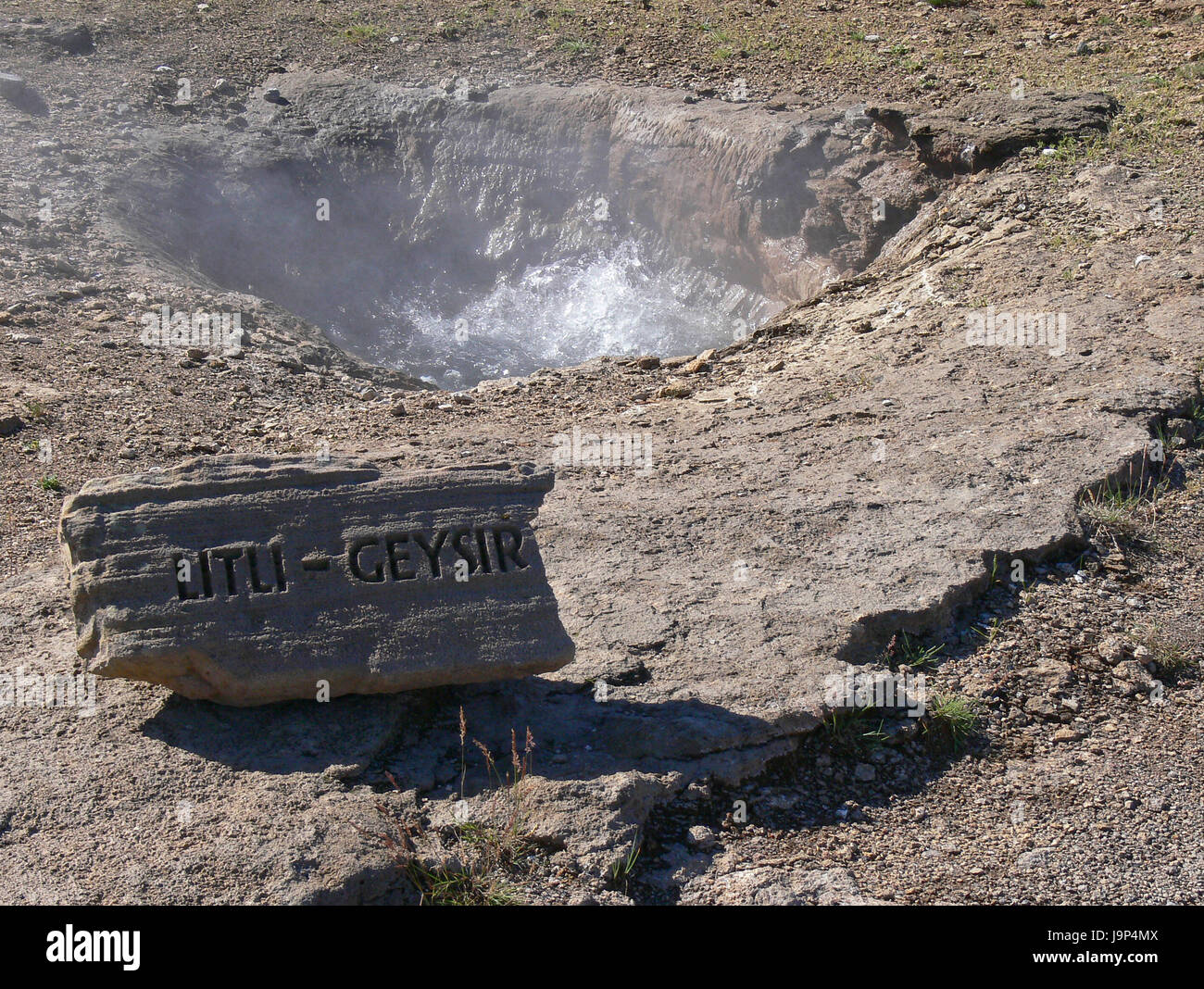 Peu de geysir - Islande Banque D'Images