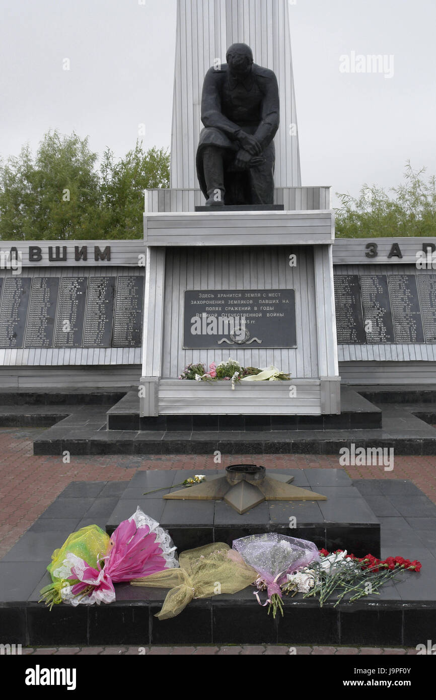 Jamal-Nenzen Salechard,Russie,monument,pour les soldats tombés au combat durant la Seconde Guerre mondiale Banque D'Images