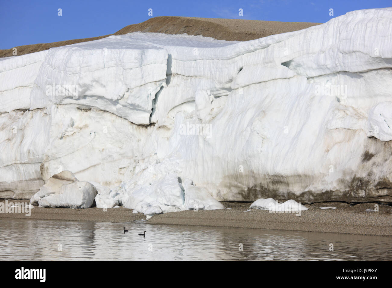 La Norvège, Svalbard Spitzberg,Hinlopenstrasse,,Torellneset Augustabucht,,paysages côtiers, Banque D'Images