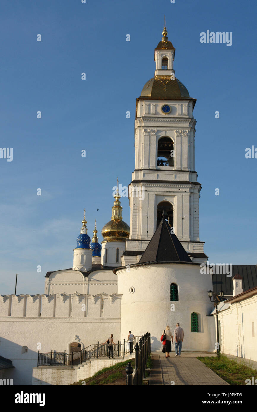 Russie,Tobolsk, clocher de la cathédrale Sainte-Sophie, Himmelfahrt Banque D'Images