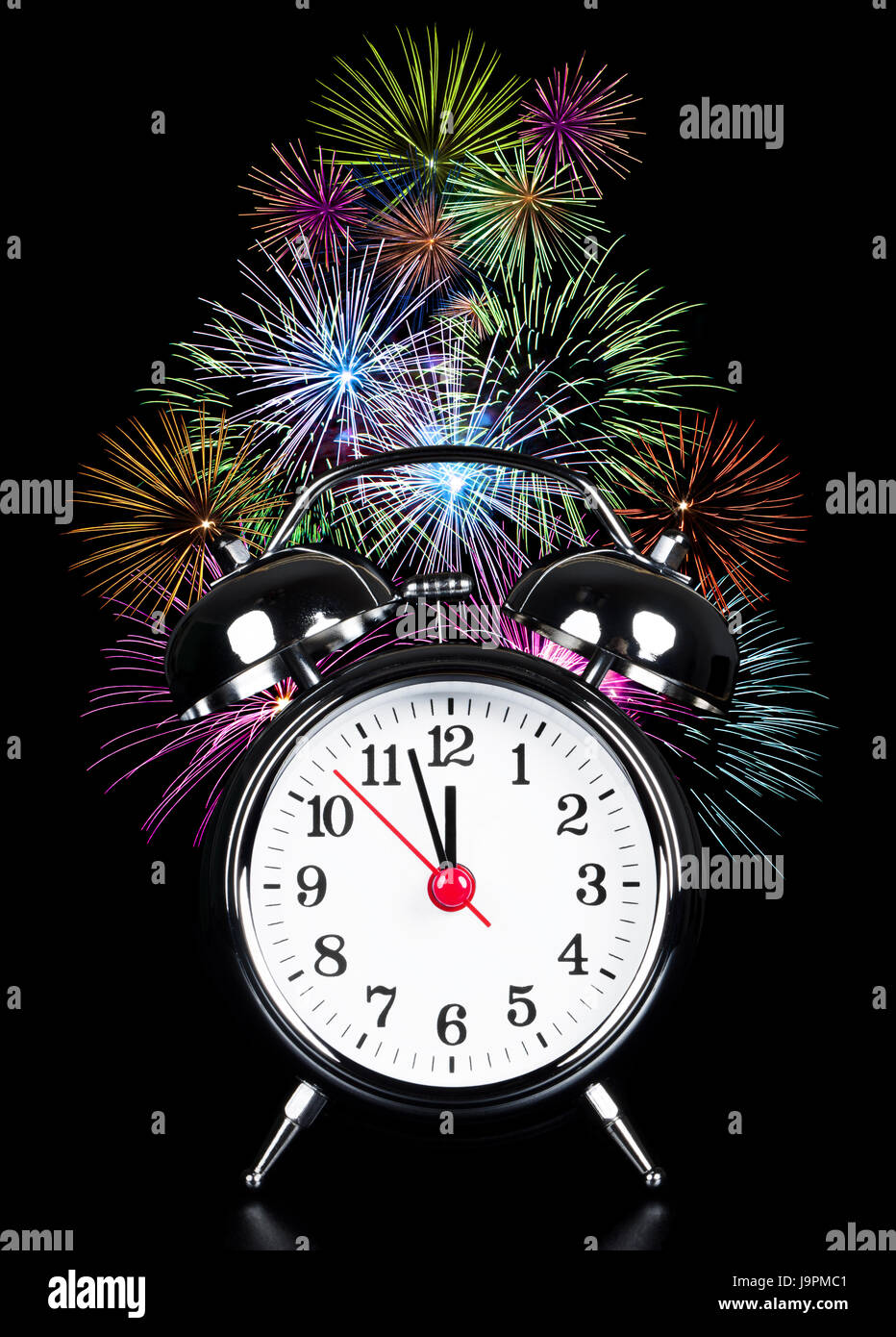 Minutes, jour du nouvel an, Silvester, Nouvel An, nouvelle année, horloge, alarme Banque D'Images