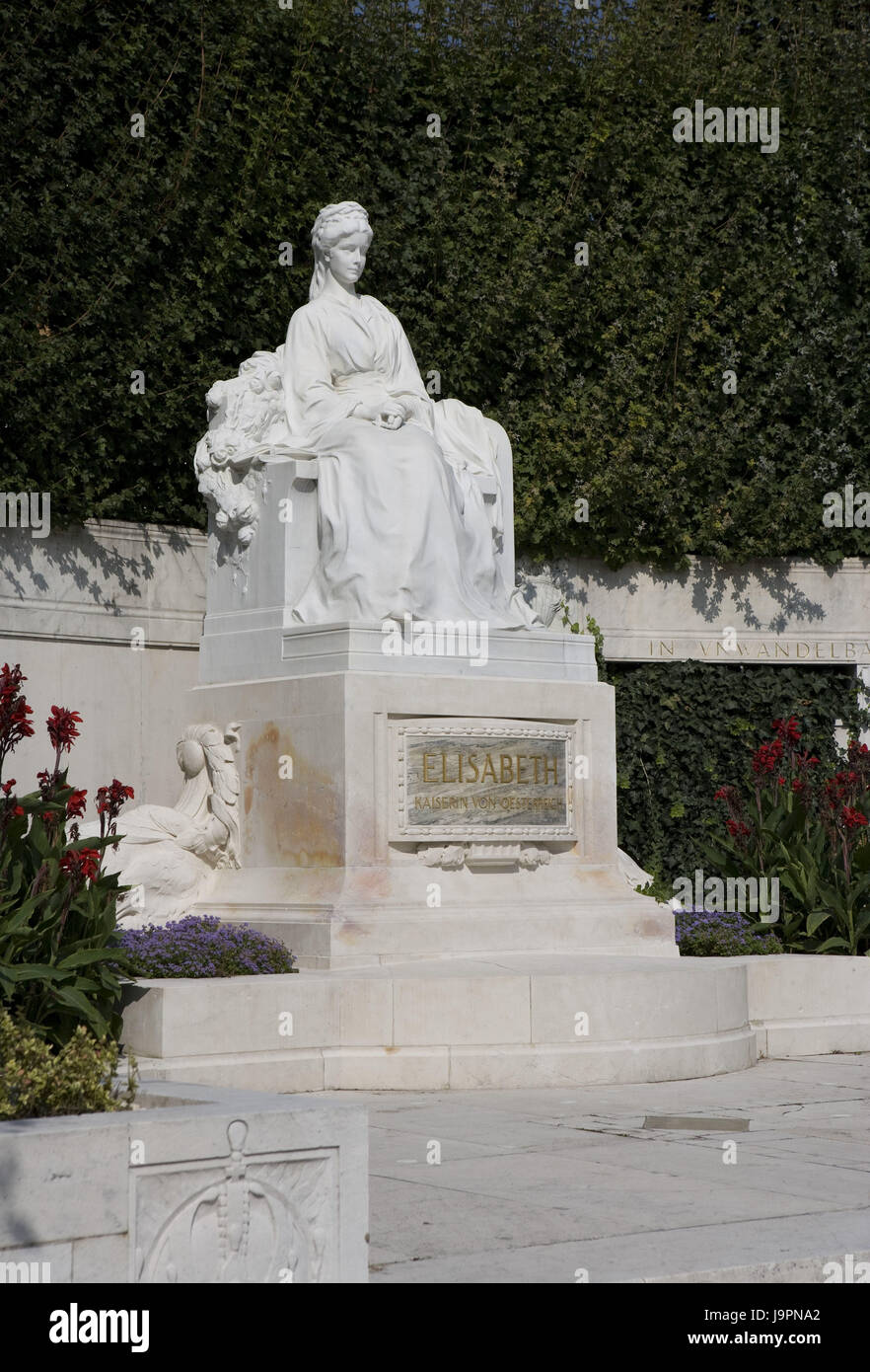 Autriche Vienne,jardin,national,monument de l'impératrice Elisabeth, Banque D'Images