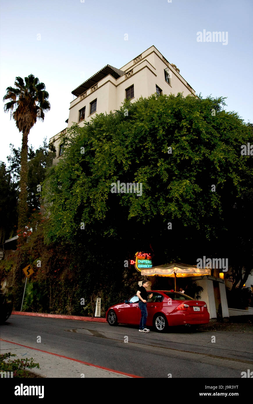 Le légendaire Chateau Marmont Hotel sur le Sunset Strip à Los Angeles, CA Banque D'Images