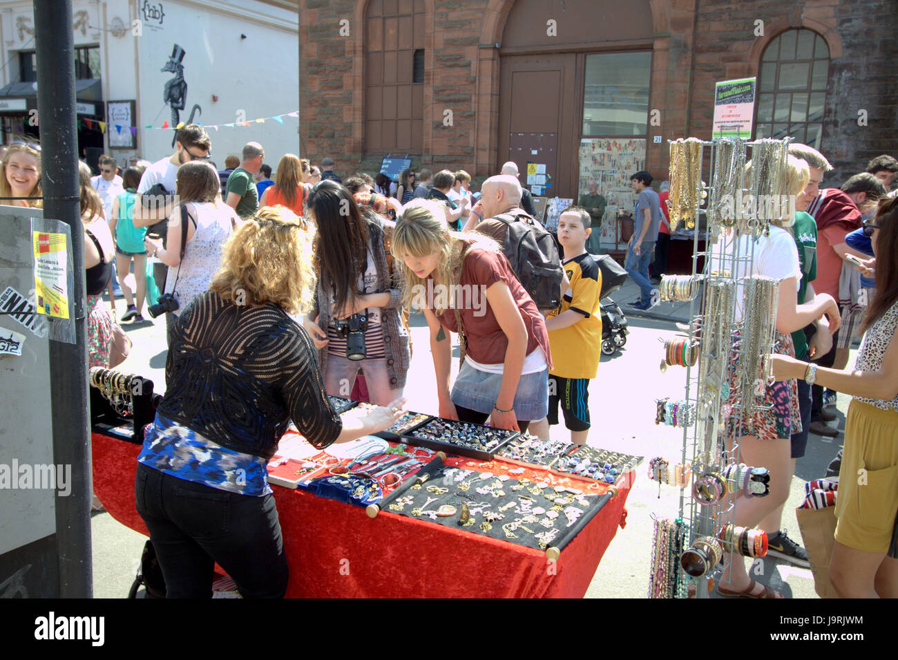West End Festival scènes et les gens, les artistes de Glasgow Banque D'Images