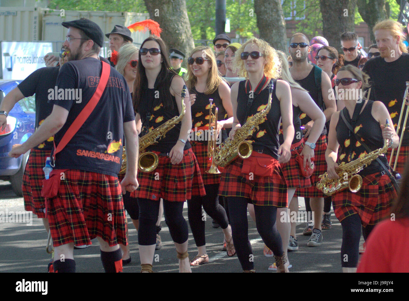 West End Festival scènes et les gens, les artistes de Glasgow Banque D'Images