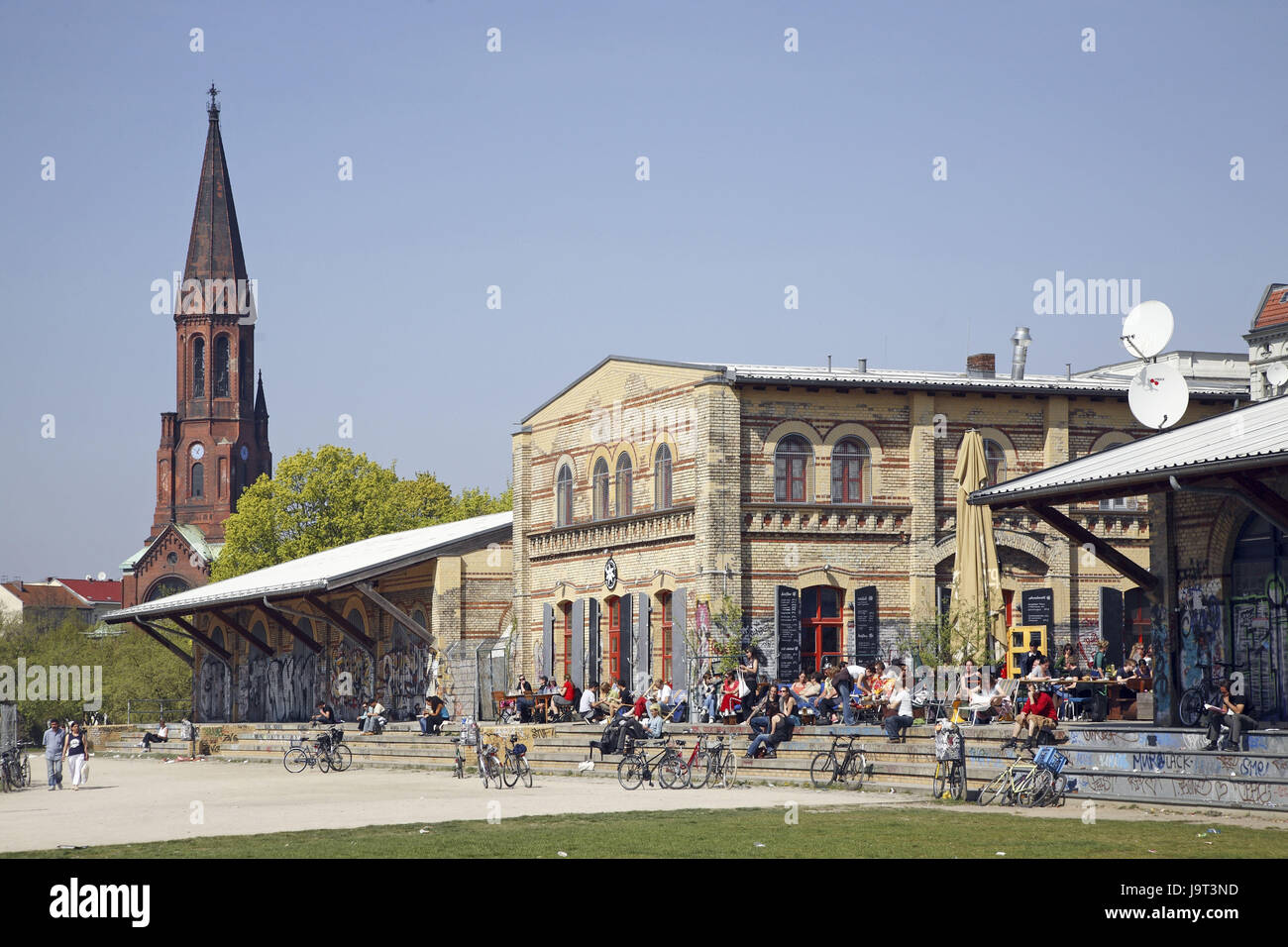 Allemagne,Berlin,parc Görlitzer,cafe edelweiss, Banque D'Images