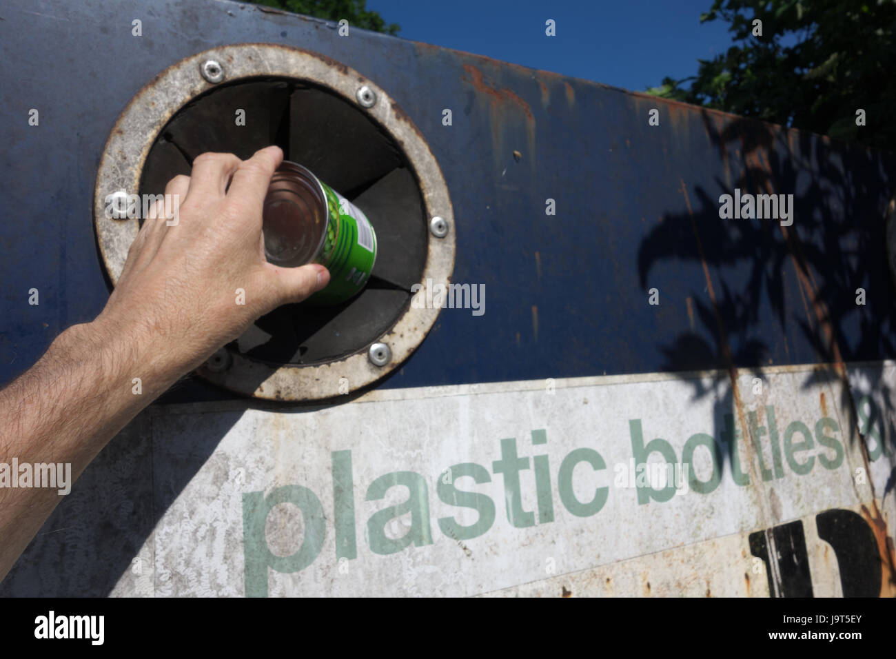 Le recyclage des éléments mis en banque. West Midlands. UK Banque D'Images