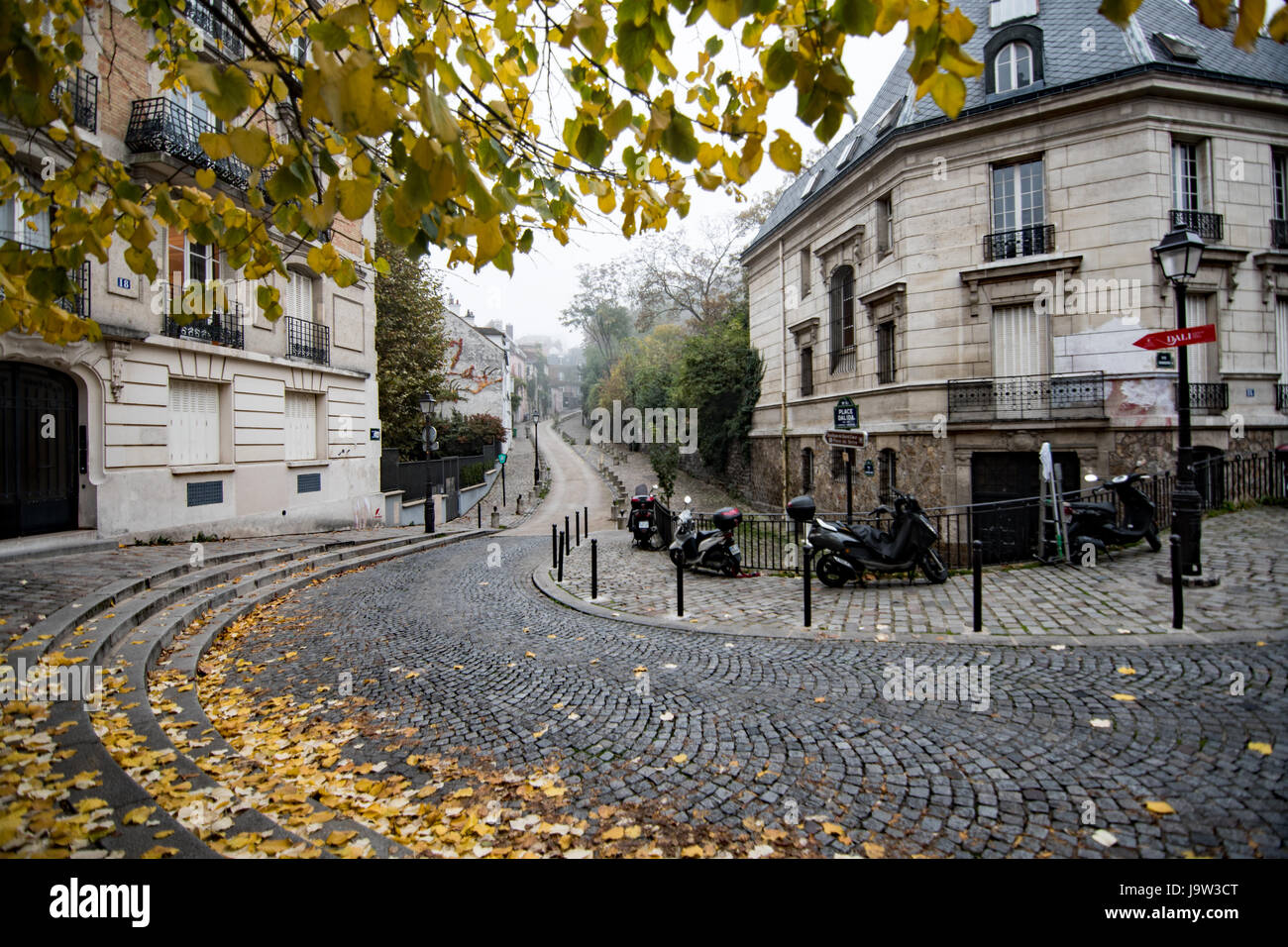 L'automne à Montmartre Banque D'Images