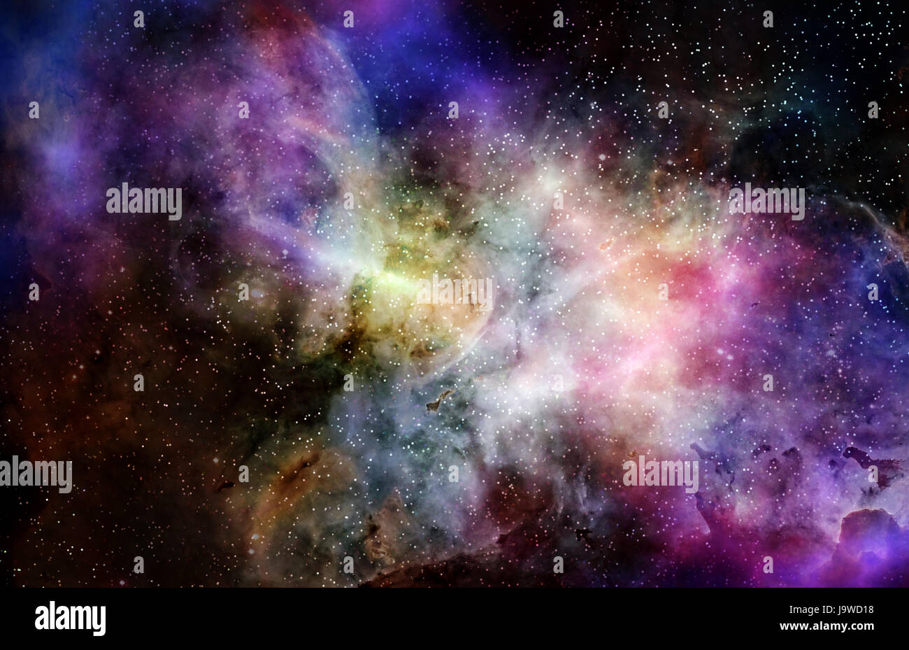 L'espace, nuage, galaxie, étoiles, des astérisques, firmament, ciel, espace, nuit, Banque D'Images