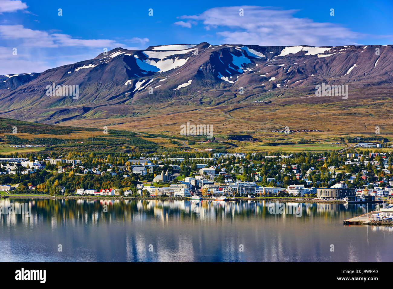 Ski Resort, près de Hlíðarfjall est accessible Akureyri, Islande Banque D'Images