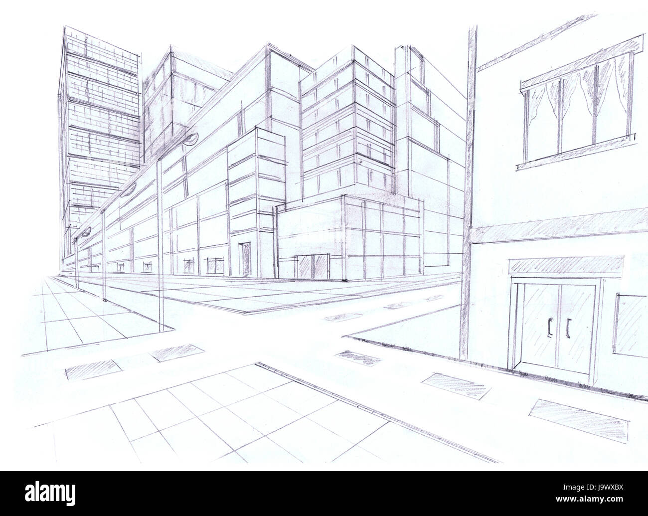 2 point de vue d'architecture Banque D'Images