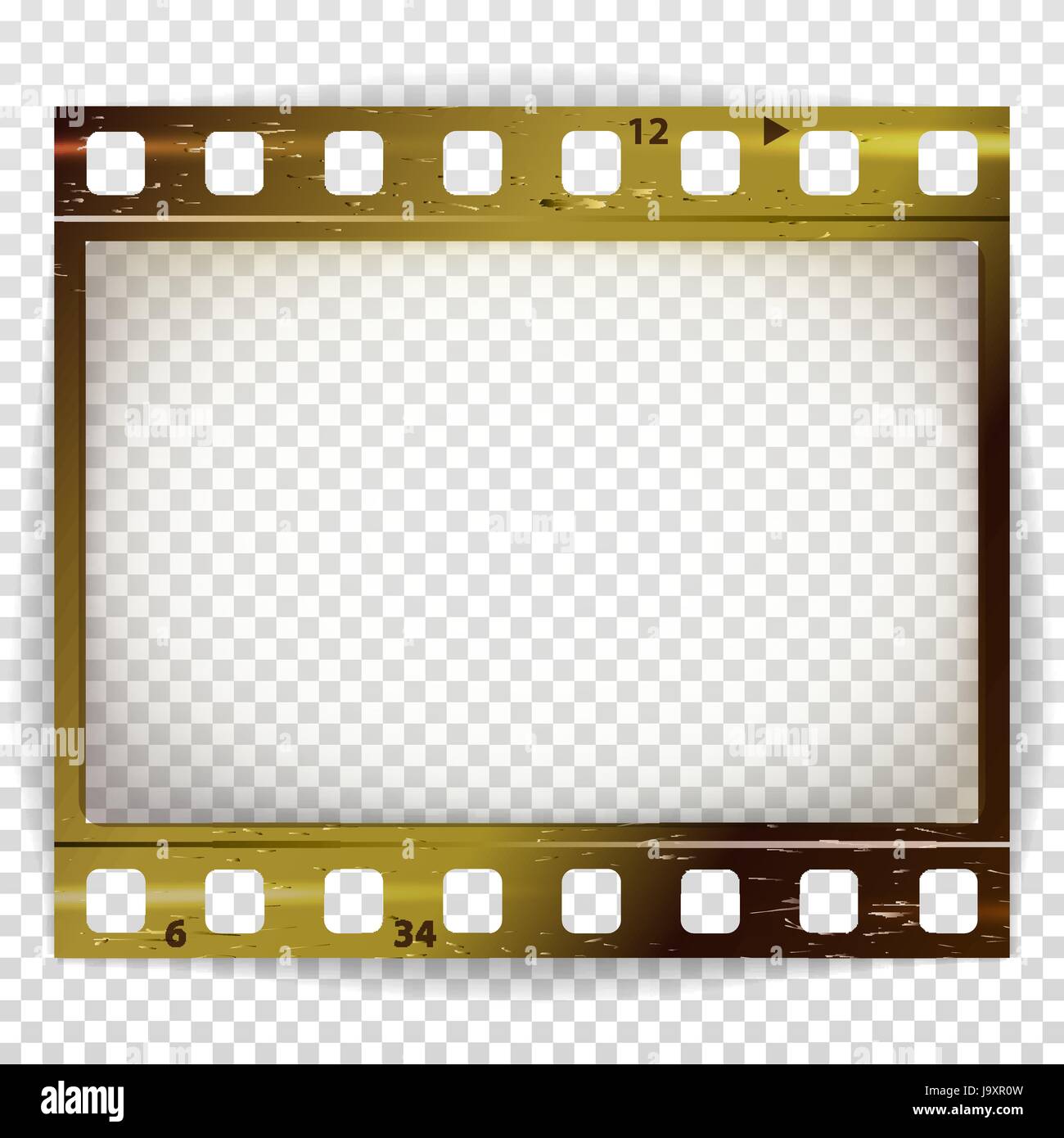 Vecteur de la bande de film. Cadre Photo de cinéma vide bande isolé sur  fond transparent Image Vectorielle Stock - Alamy
