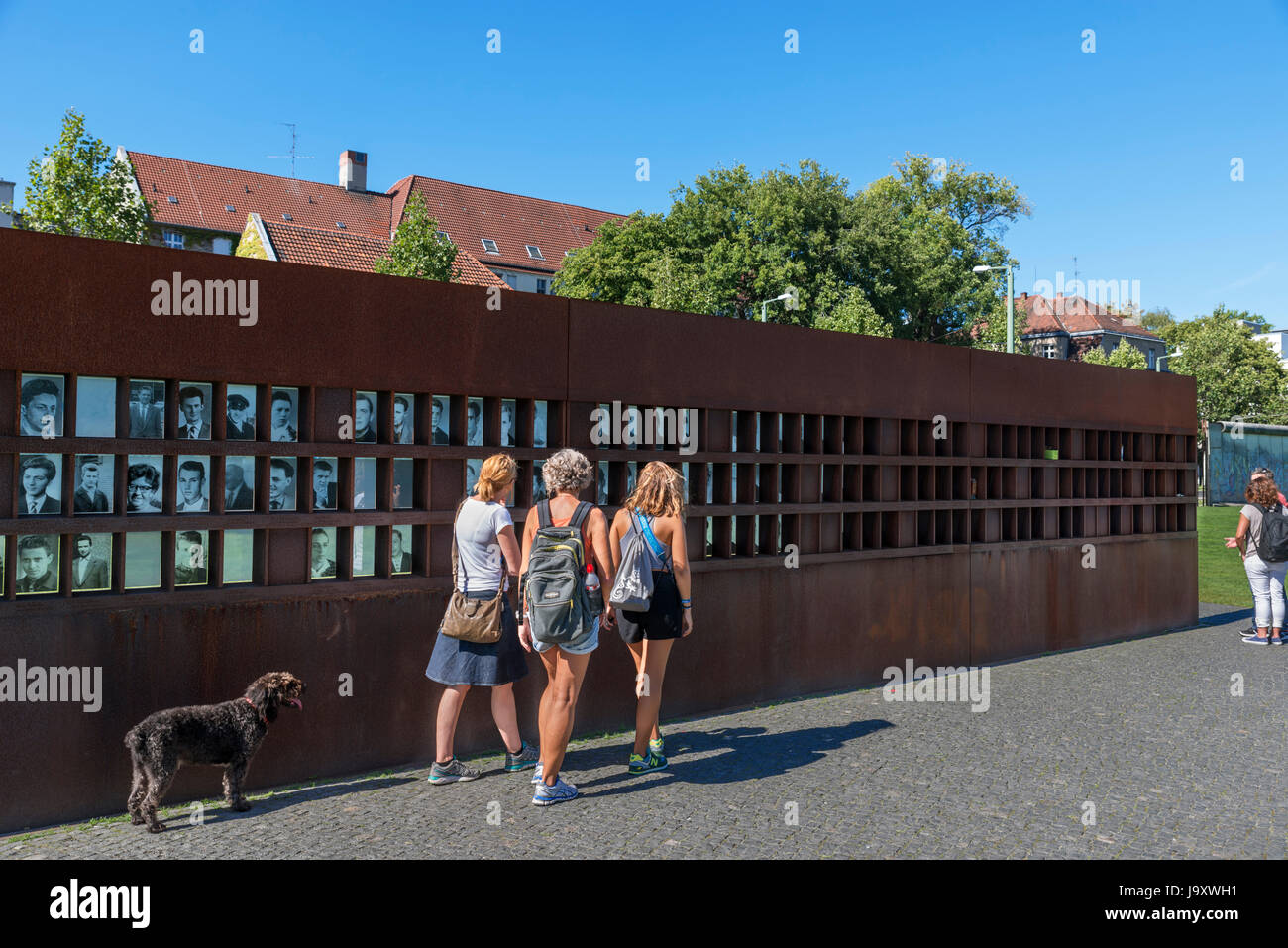 La Gedenkstätte Berliner Mauer (Mémorial du Mur de Berlin), Bernauer Strasse, Berlin, Allemagne Banque D'Images