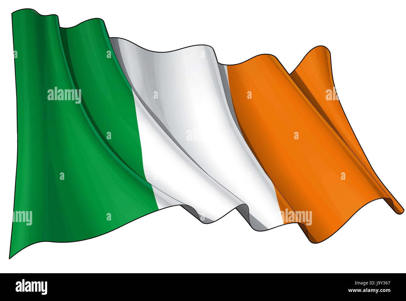 Drapeau, l'Irlande, l'irlandais, celtes, celtiques, du Commonwealth, de l'emblème, euro, europe, Banque D'Images