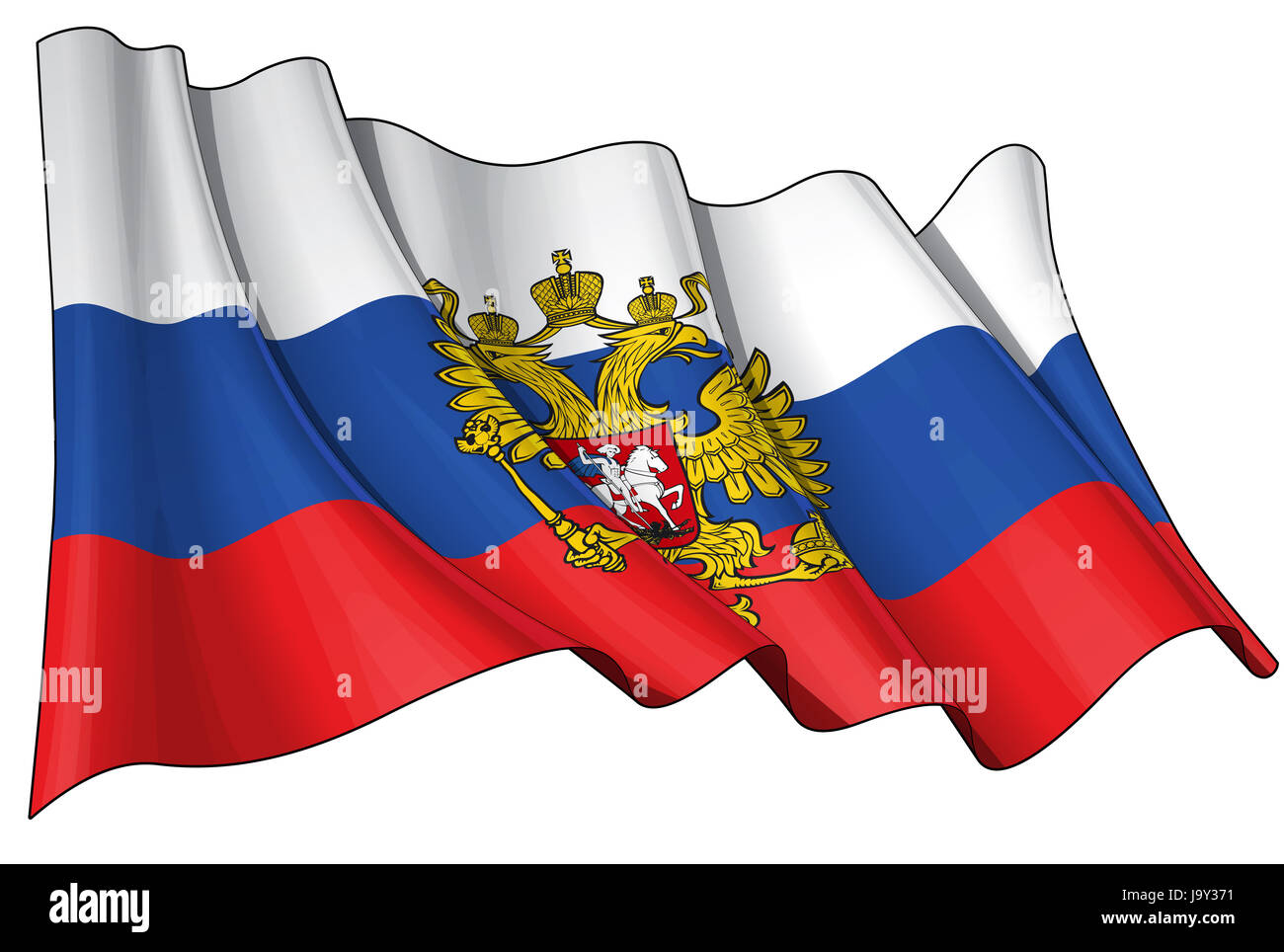 Drapeau, orthodoxe, Russie, Fédération de, Moscou, bleu, emblème, l'Europe, de l'illustration, Banque D'Images