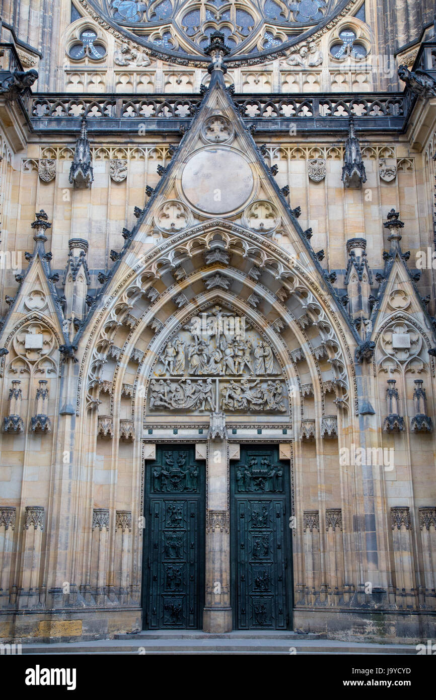 La cathédrale Saint-Guy au Château de Prague, Prague, République Tchèque Banque D'Images