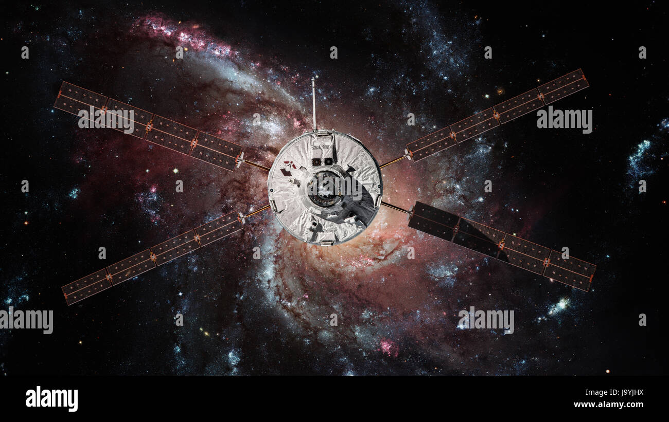 L'Agence spatiale européenne d'Automated Transfer Vehicle-4 s'approche de la Station spatiale internationale. Banque D'Images