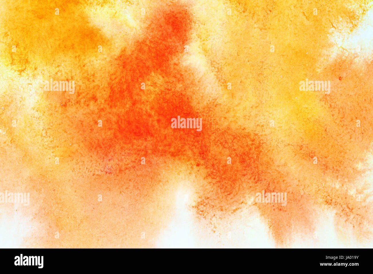 Orange-jaune texture aquarelle abstraite Banque D'Images