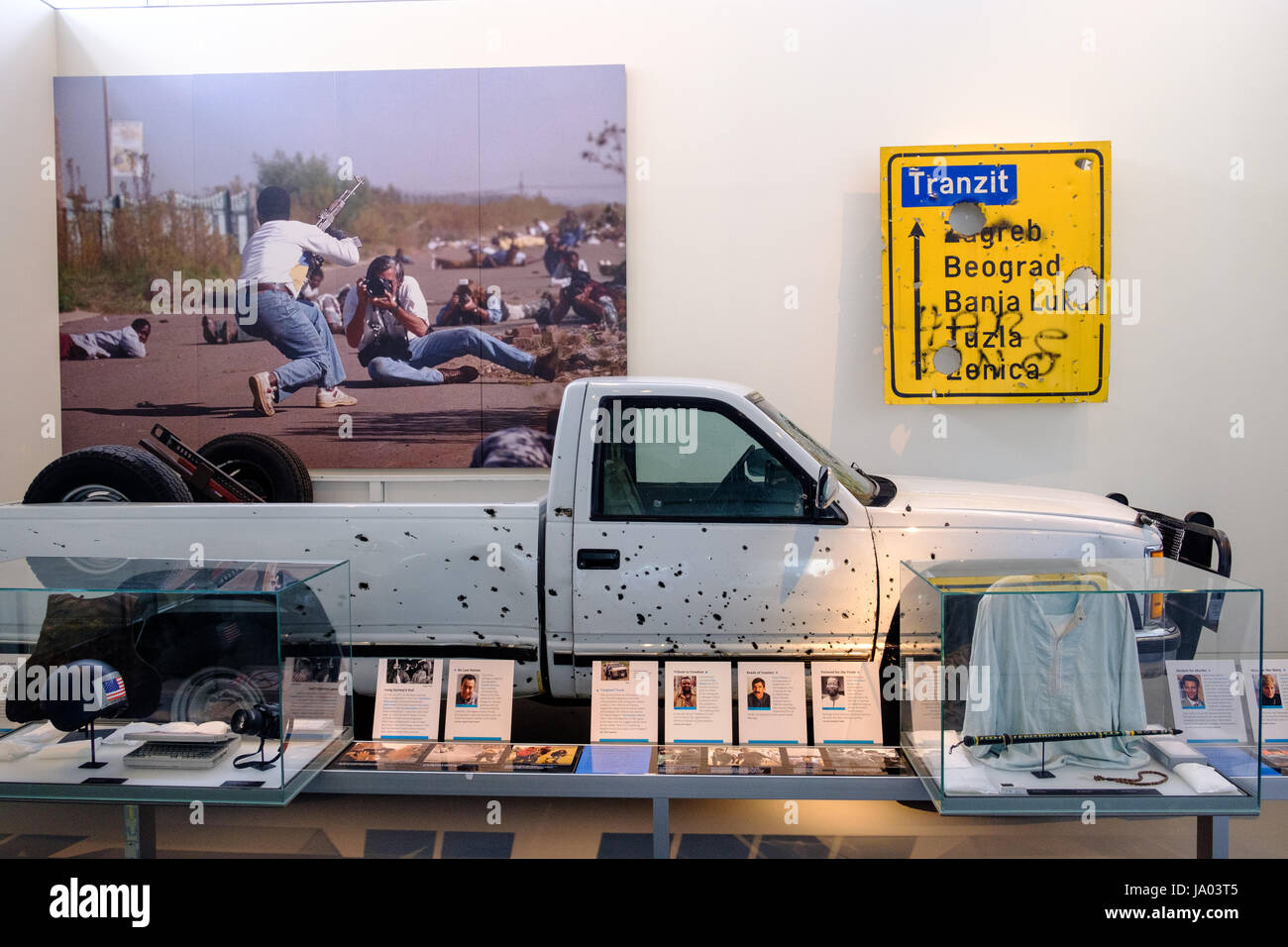 Exposition mondiale de la liberté de la presse au Newseum, Pennsylvania Avenue, Washington, DC, USA Banque D'Images