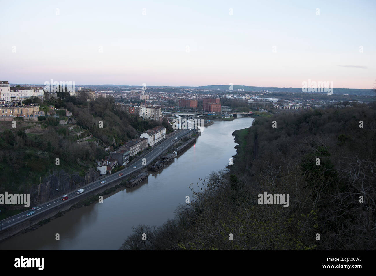 Vue depuis le pont suspendu de Clifton à Bristol et Somerset UK Banque D'Images