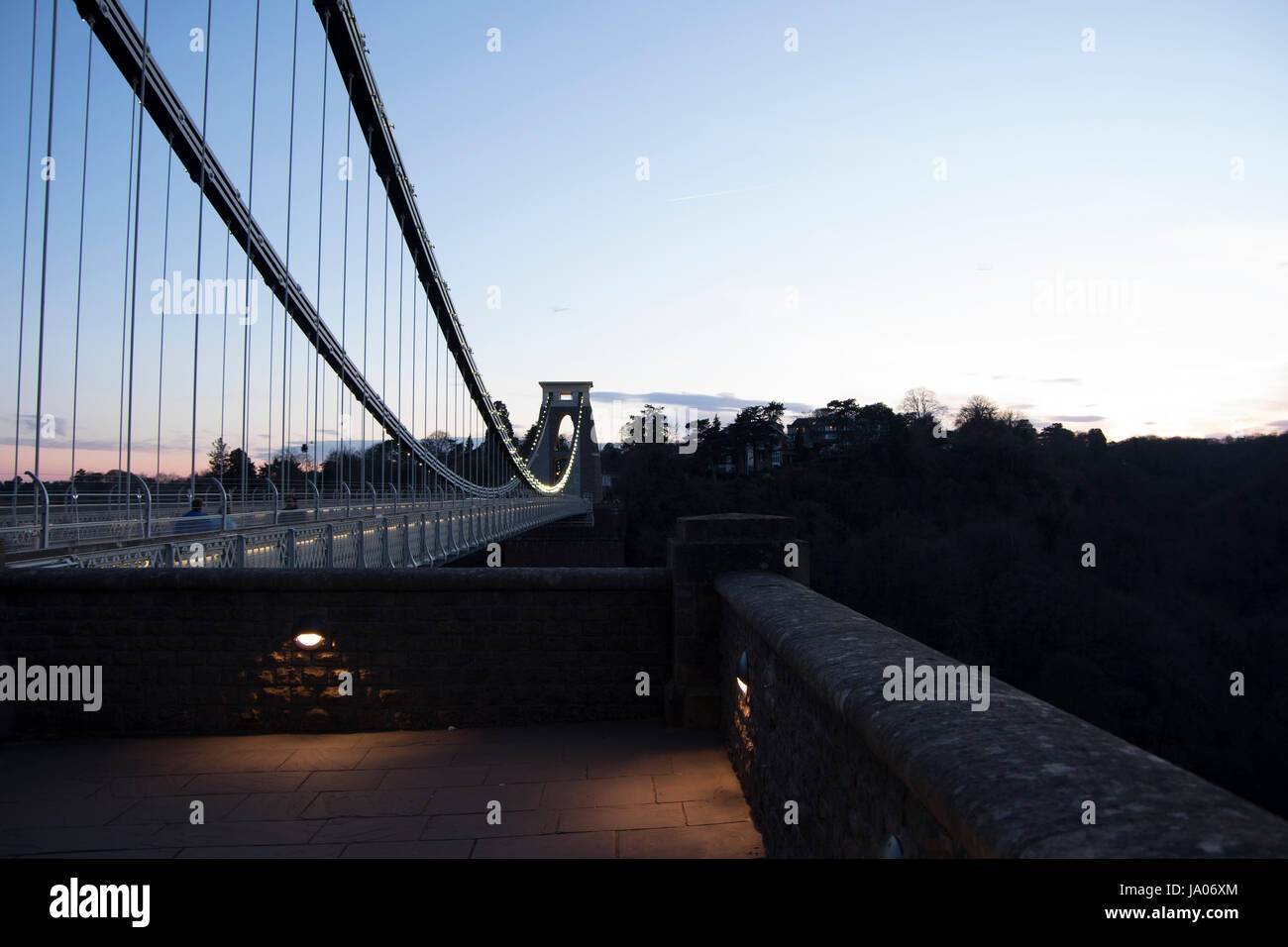 Vue depuis le pont suspendu de Clifton à Bristol et Somerset UK Banque D'Images