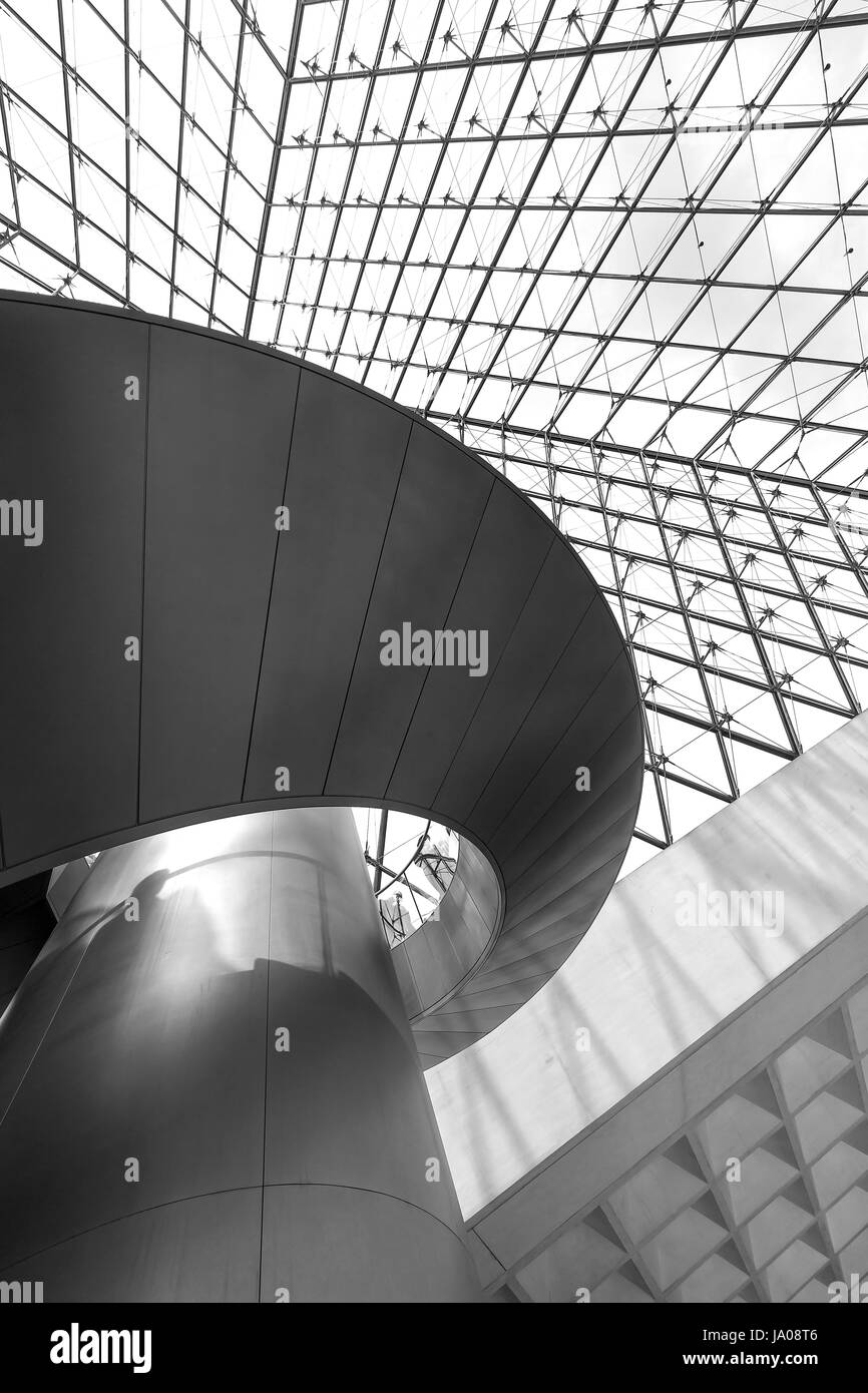 L'intérieur du musée du Louvre, Paris. Banque D'Images