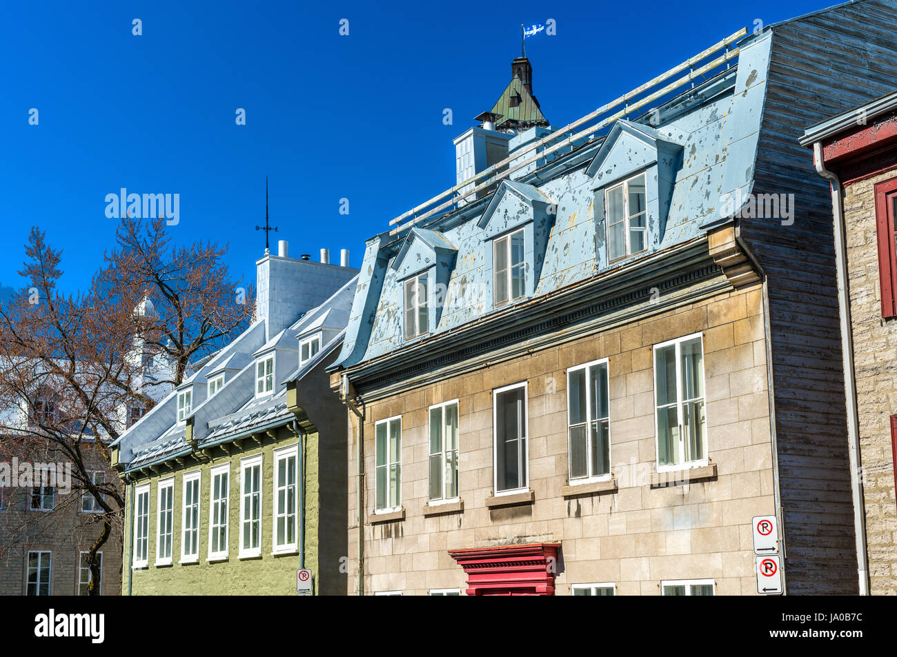 Bâtiments dans la vieille ville de Québec, Canada Banque D'Images