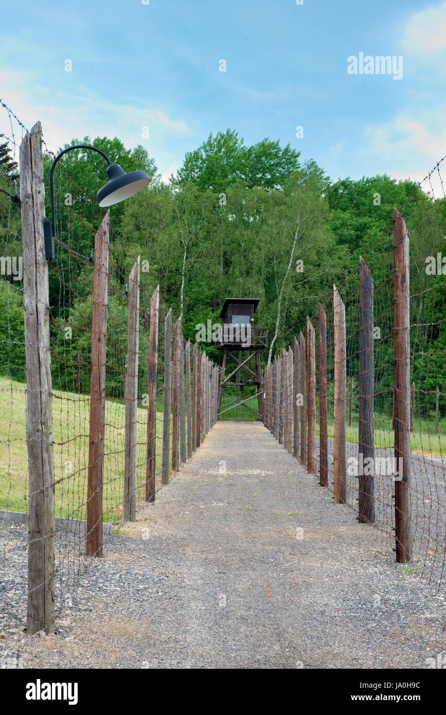 Camp de concentration Vojna est un musée en plein air près de Pribram, en République tchèque, où étaient détenus des prisonniers d'État dans la période communiste de la cou Banque D'Images