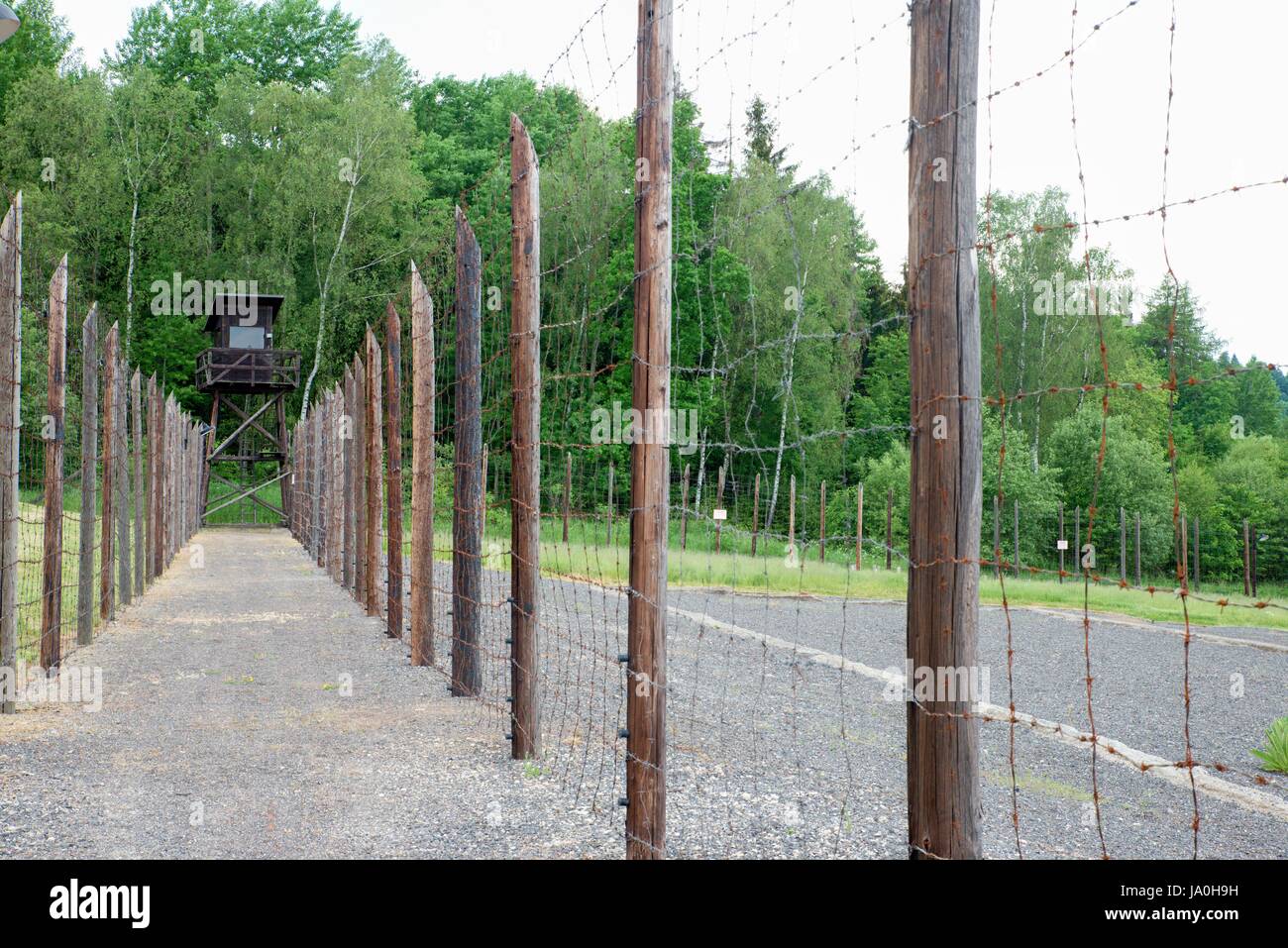Camp de concentration Vojna est un musée en plein air près de Pribram, en République tchèque, où étaient détenus des prisonniers d'État dans la période communiste de la cou Banque D'Images