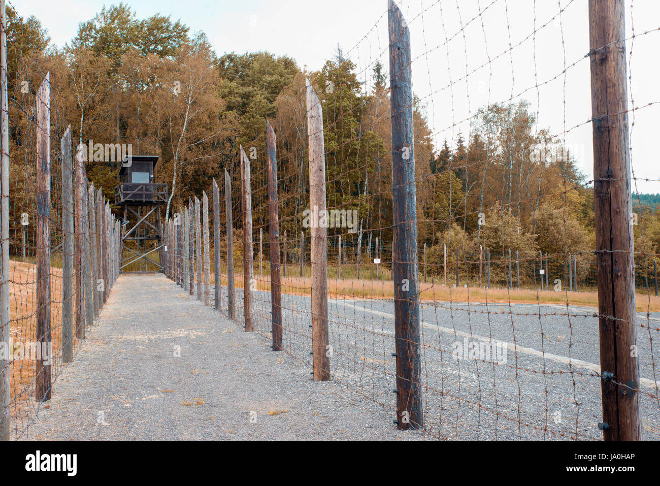 Camp de concentration Vojna est un musée en plein air près de Pribram, en République tchèque, où étaient détenus des prisonniers d'État dans la période communiste de la cou Banque D'Images
