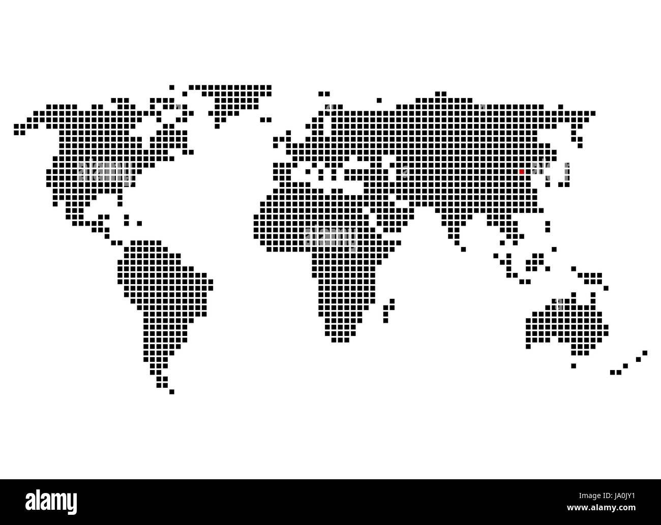 Capital, marquage, situation, position, Beijing, atlas, carte du monde, carte, Banque D'Images