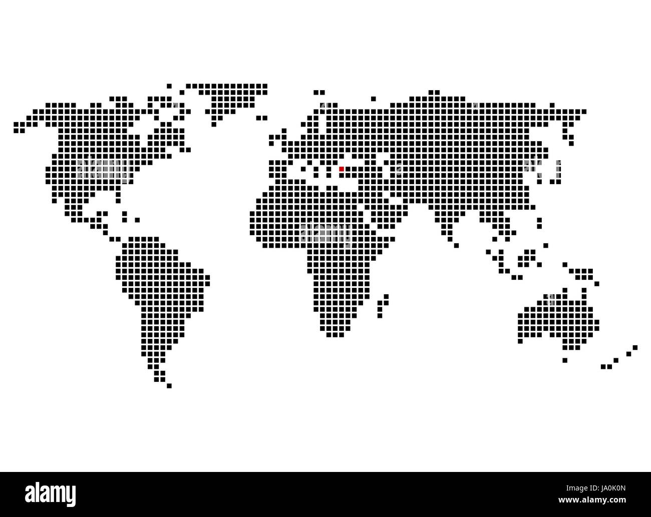 Carte du monde avec marquage d'istanbul Banque D'Images