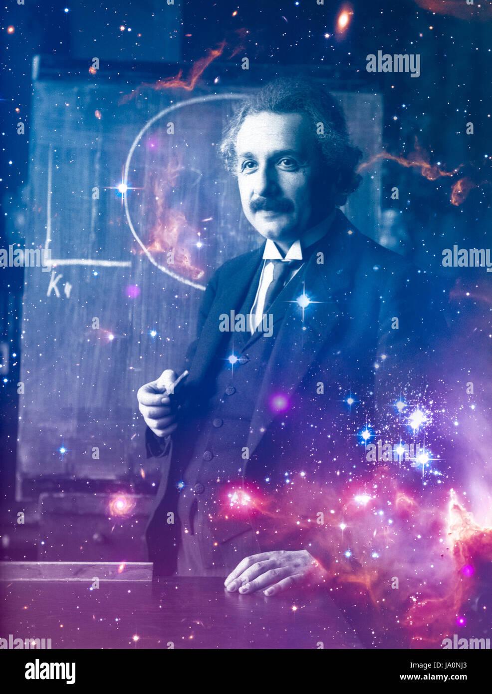 Albert Einstein en photo en 1921, l'année où il a remporté le Prix Nobel de physique. Banque D'Images