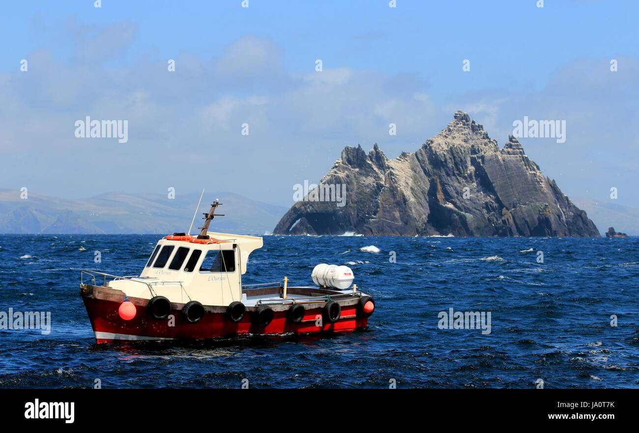 Excursion en bateau pour l'irlande,îles skellig Banque D'Images